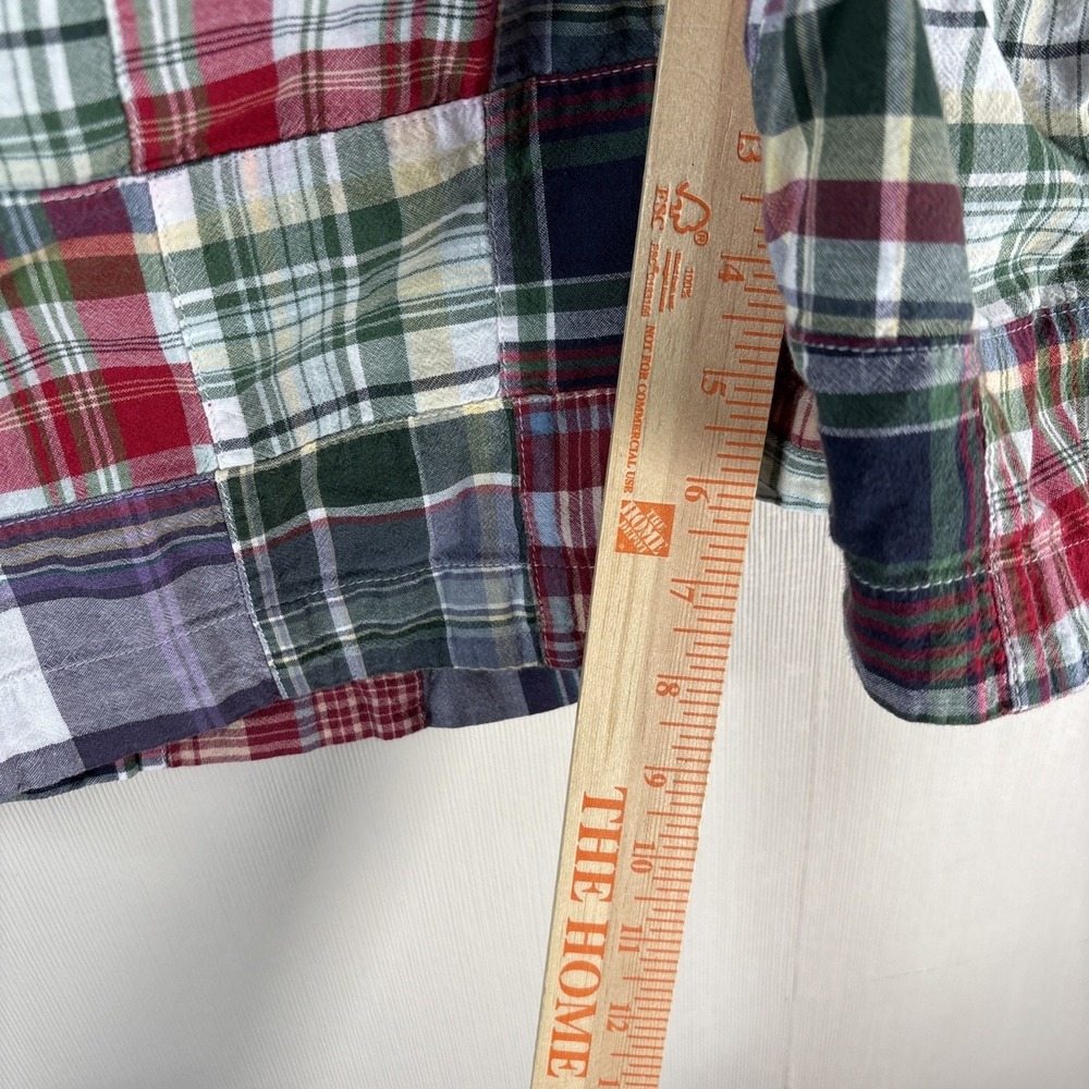 J.Crew Patchwork Shorts Mens 32 Plaid 8" Inseam Lightweight Preppy - Picture 5 of 9